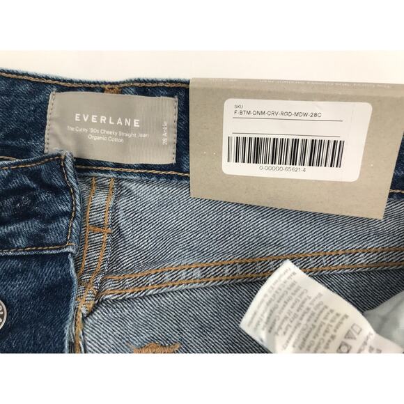Everlane The Curvy 90s Cheeky Straight Jean 28 Button Fly Ankle - Picture 6 of 8